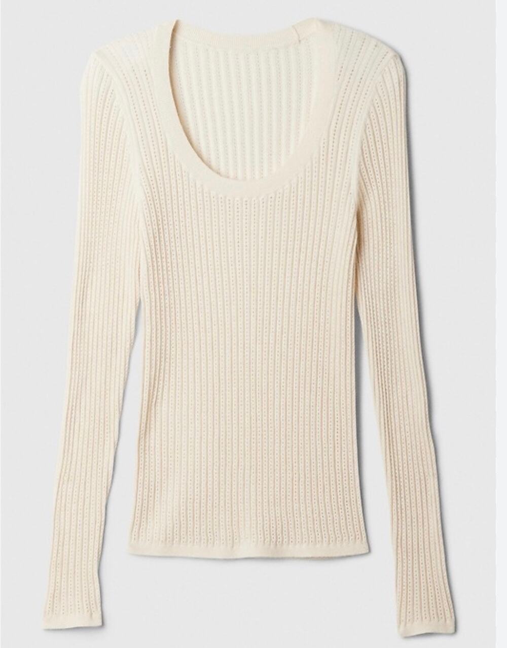 Gap Ribbed Scoopneck Soft Sweater